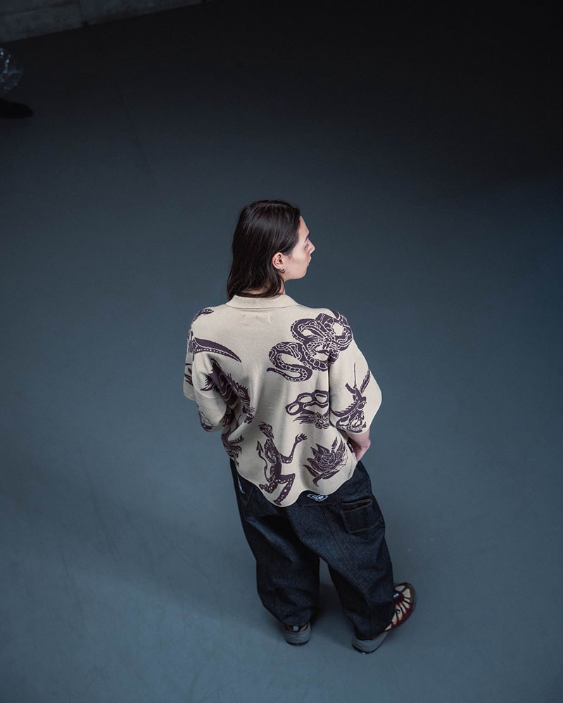 OUTLAW KNIT SHIRT -OFF WHITE-