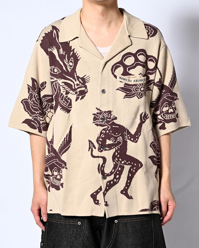 OUTLAW KNIT SHIRT -OFF WHITE-