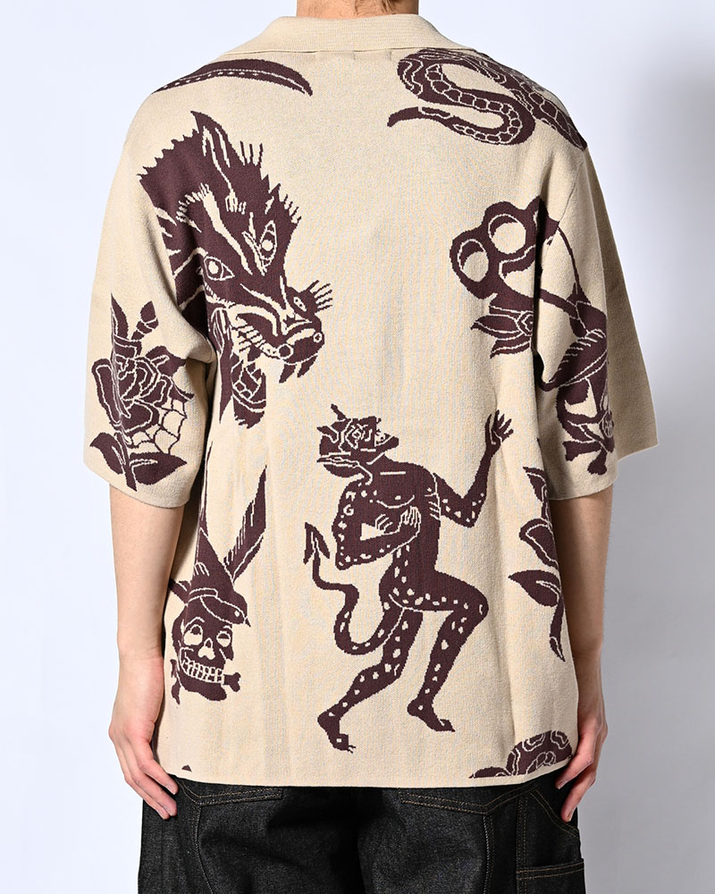 OUTLAW KNIT SHIRT -OFF WHITE-