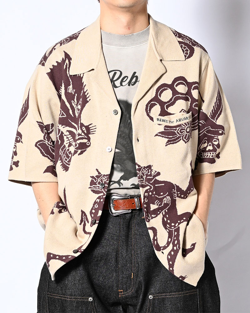 OUTLAW KNIT SHIRT -OFF WHITE-