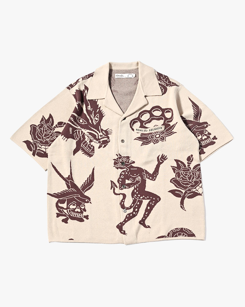 OUTLAW KNIT SHIRT -OFF WHITE-
