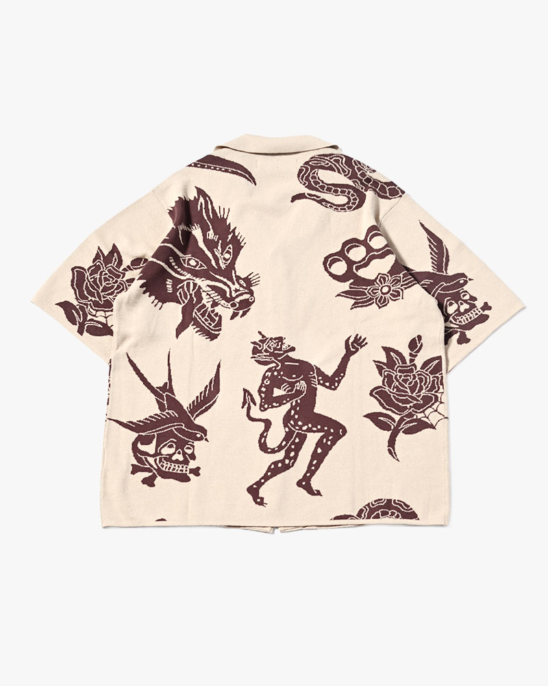 OUTLAW KNIT SHIRT -OFF WHITE-