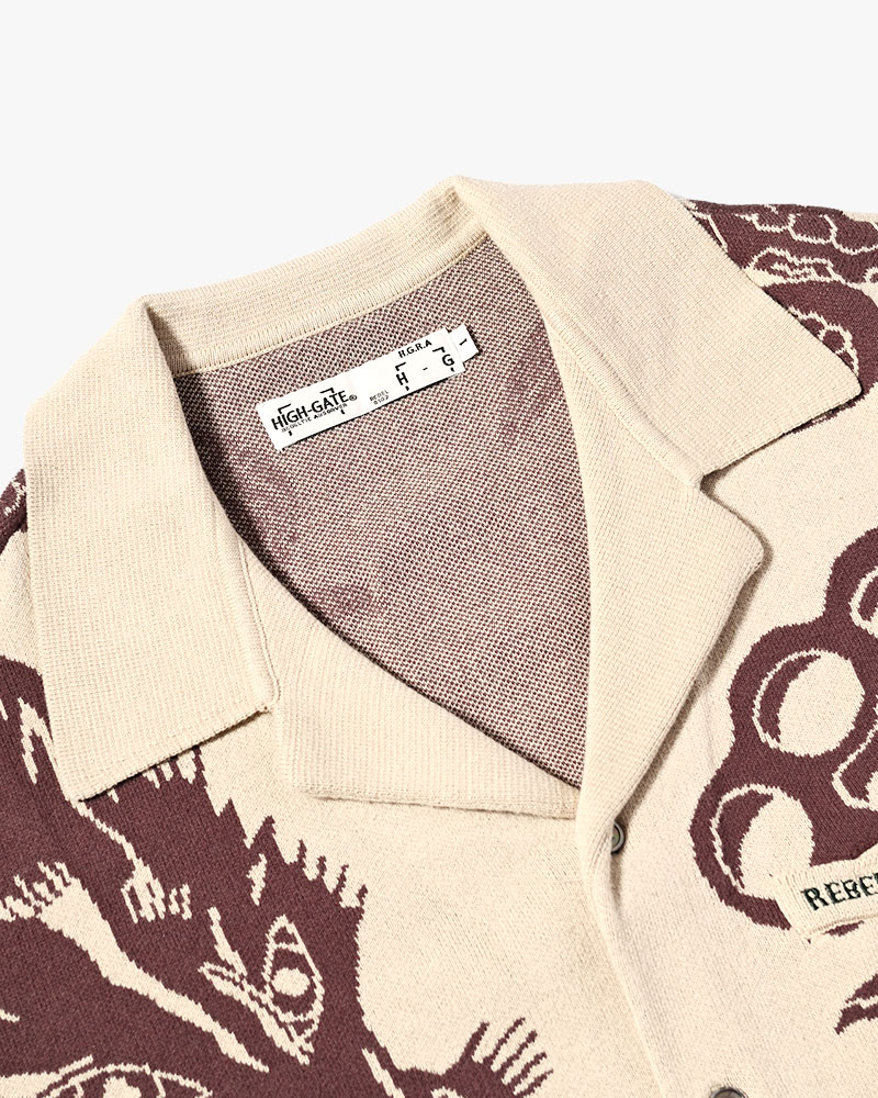 OUTLAW KNIT SHIRT -OFF WHITE-