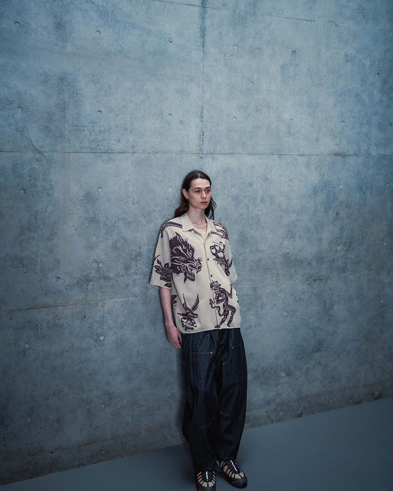 OUTLAW KNIT SHIRT -OFF WHITE-