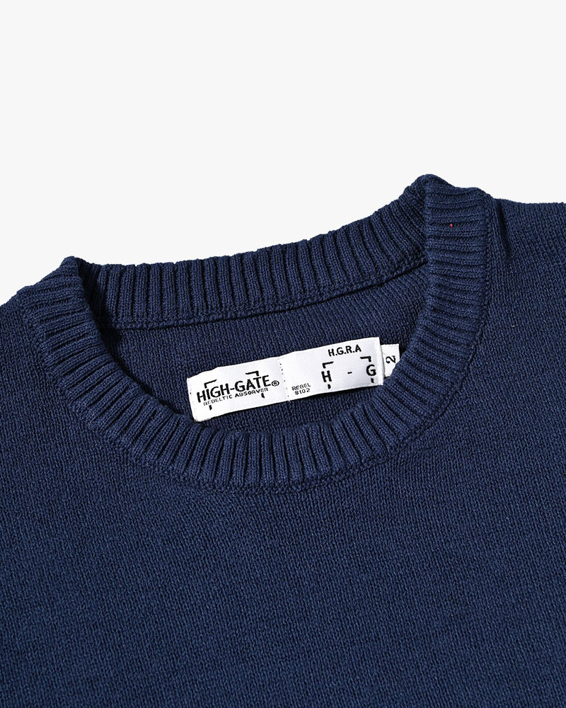 ROUGH FLOWER KNIT TEE -OFF WHITE-