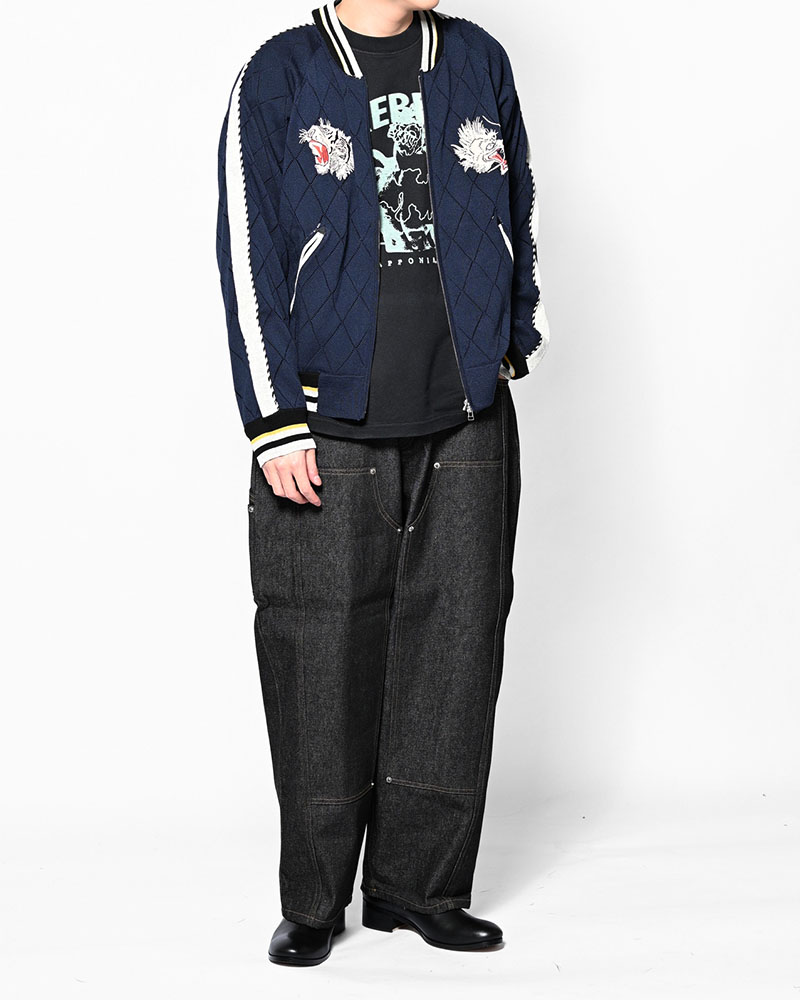 DIRTY PRINT L/S TEE -BLACK-