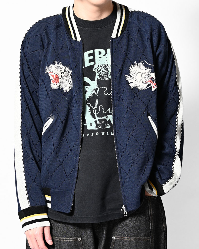 DIRTY PRINT L/S TEE -BLACK-