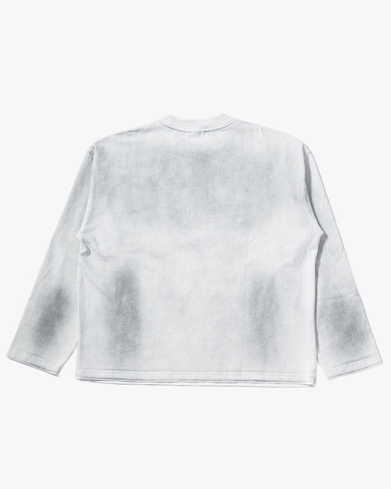 DIRTY PRINT L/S TEE -WHITE-