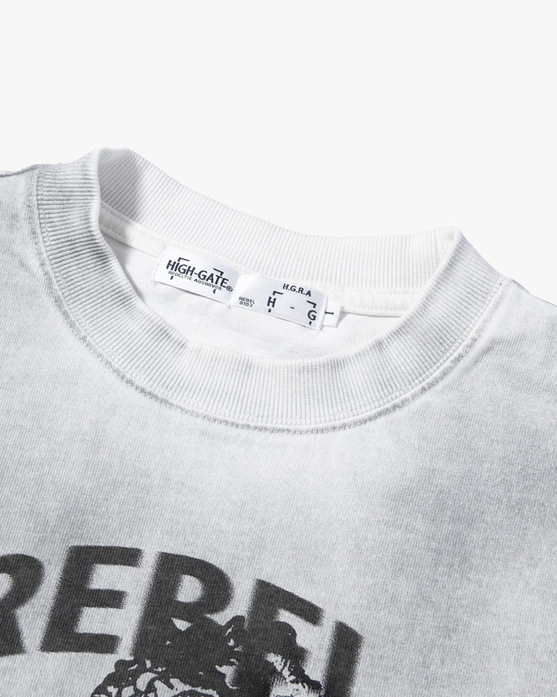 DIRTY PRINT L/S TEE -WHITE-