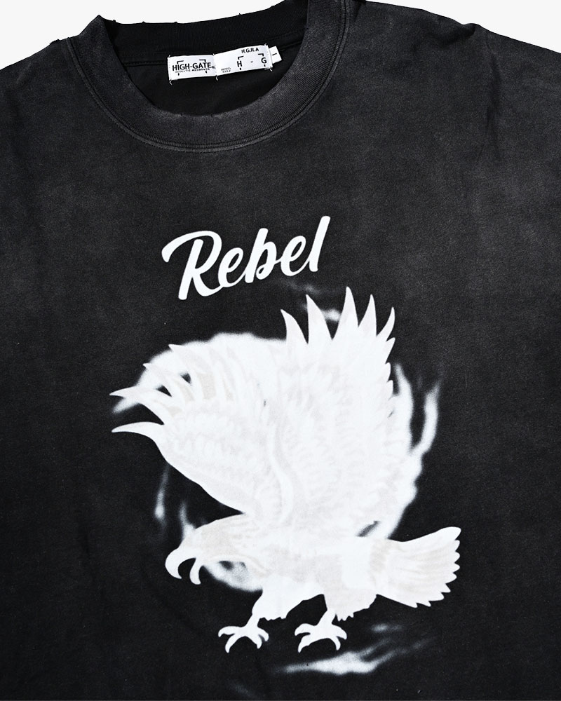 BLURRY SUKA TEE -BLACK-