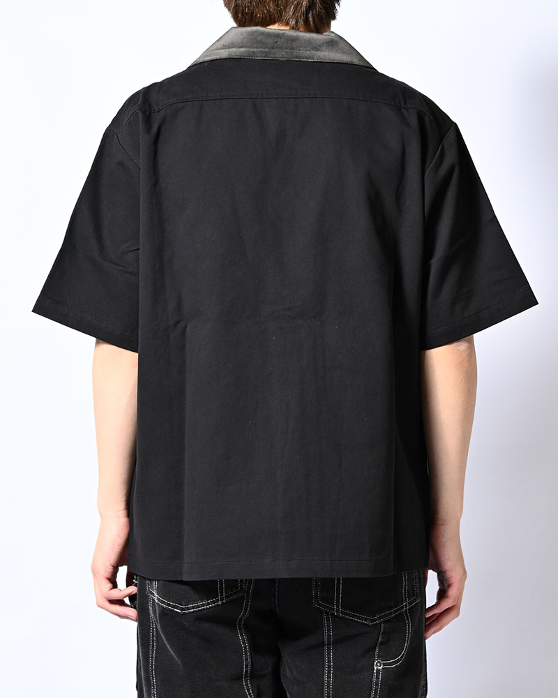 BRASS KNUCKLES FLOWER SHIRT -BLACK-
