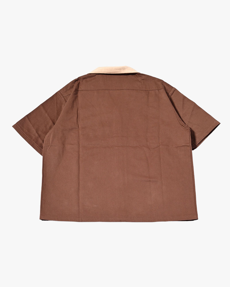 BRASS KNUCKLES FLOWER SHIRT -BROWN-