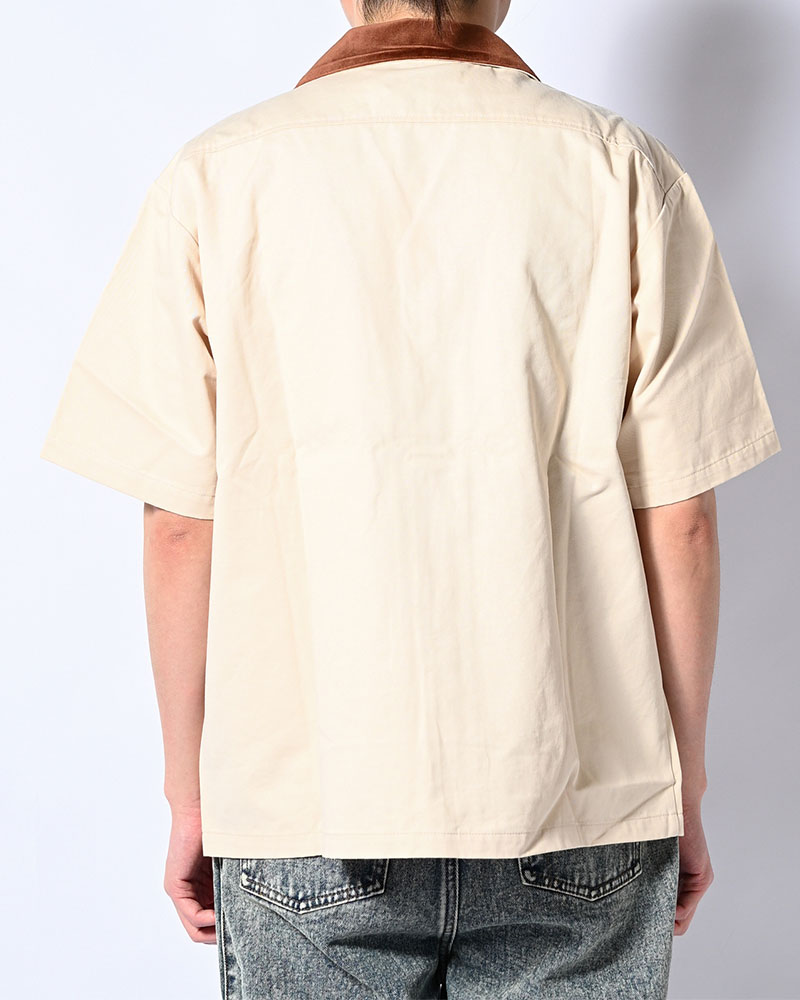 BRASS KNUCKLES FLOWER SHIRT -NATURAL-