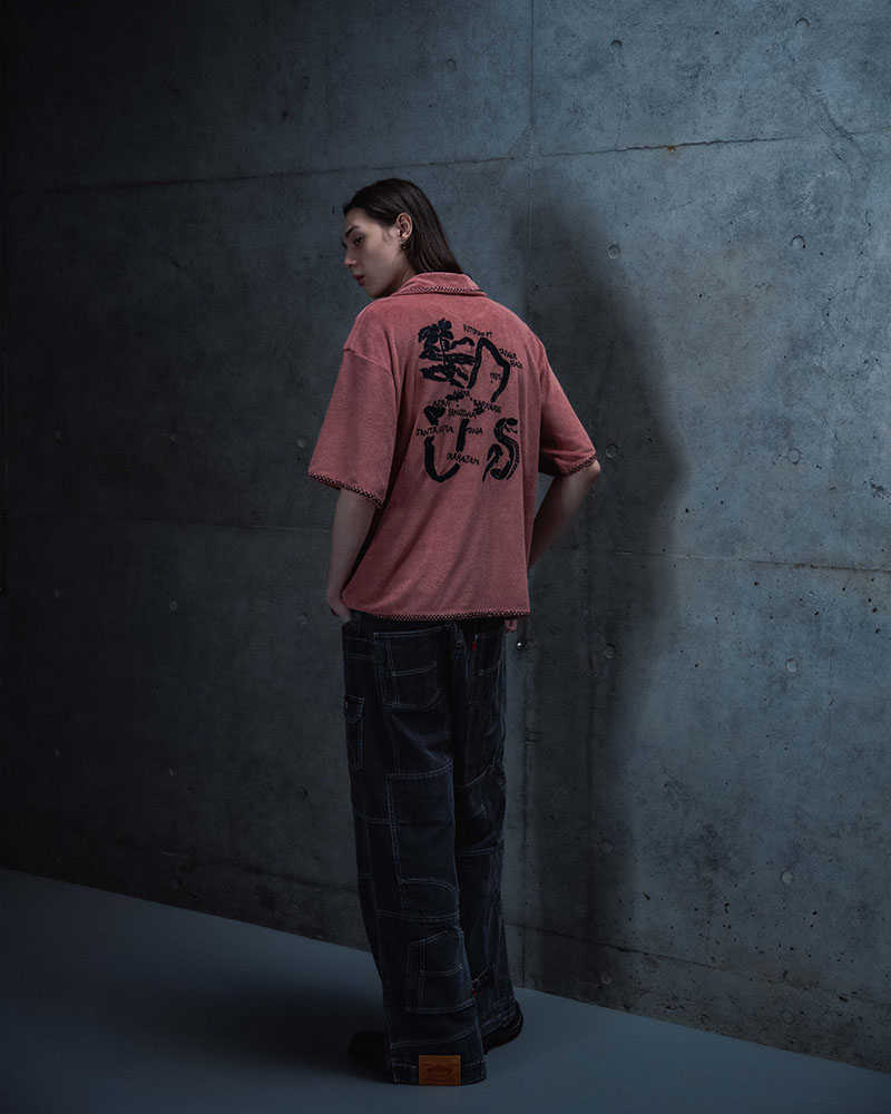 RESORT PILE PULLOVER SHIRT -PINK-