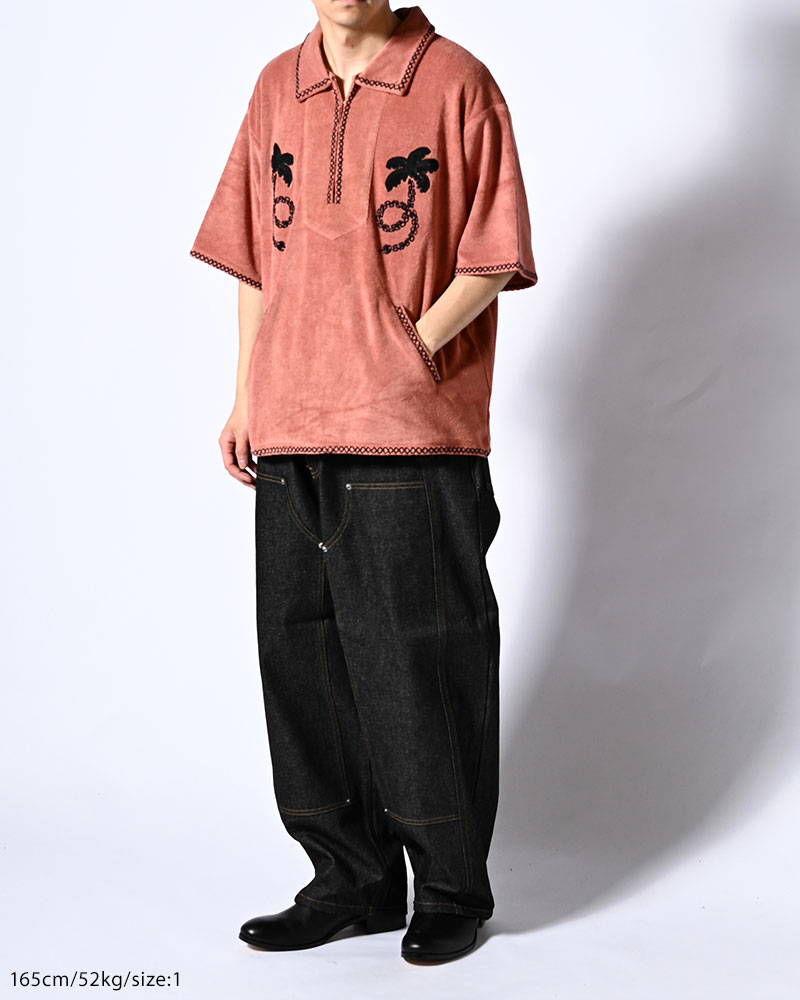 RESORT PILE PULLOVER SHIRT -PINK-