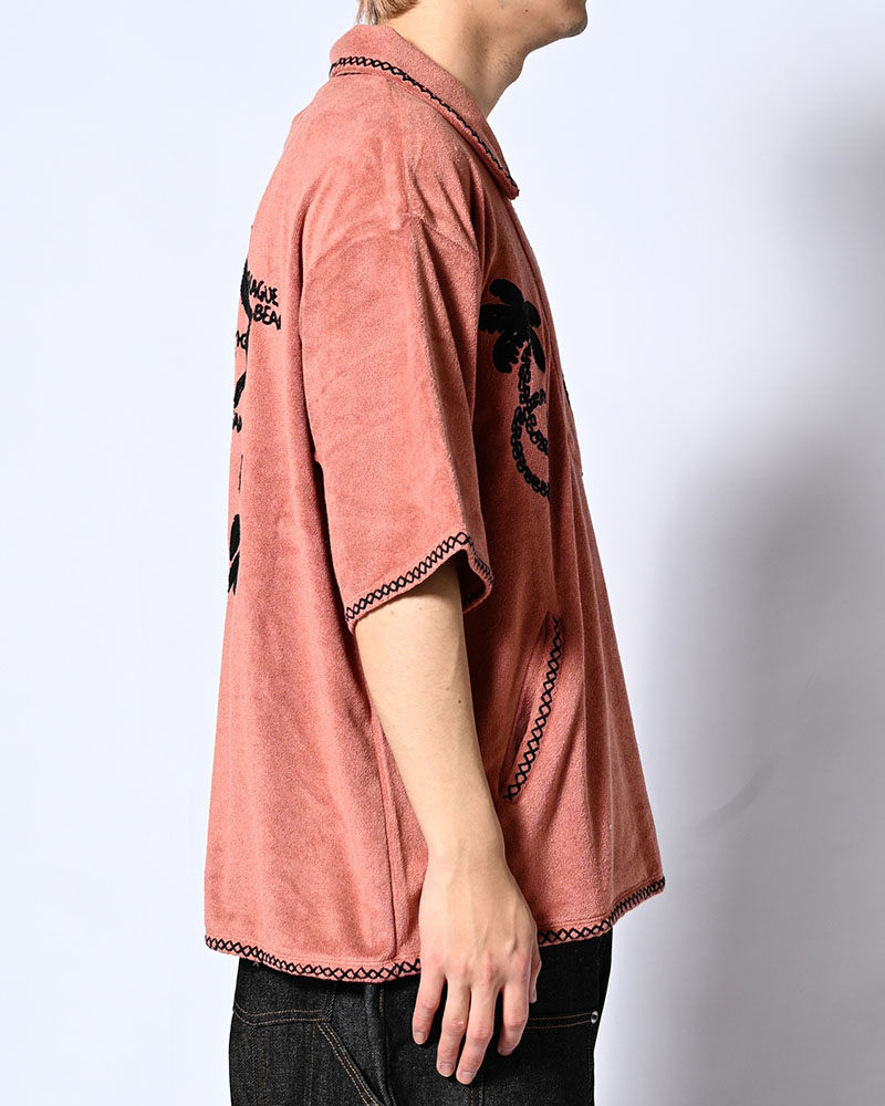 RESORT PILE PULLOVER SHIRT -PINK-