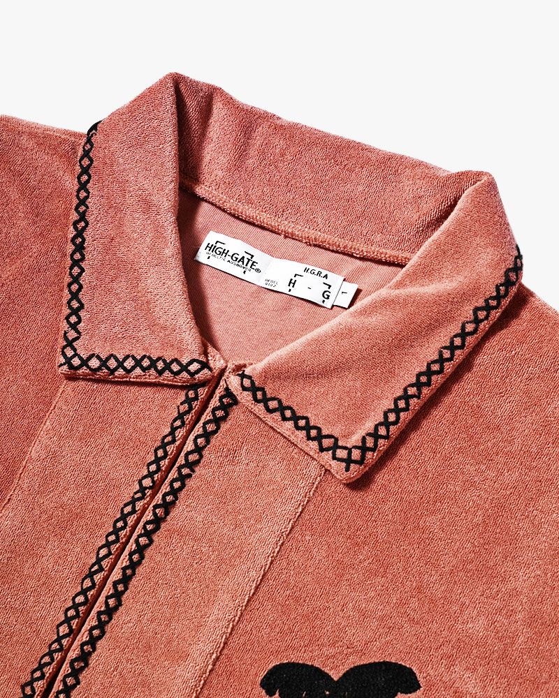 RESORT PILE PULLOVER SHIRT -PINK-