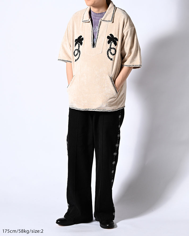 RESORT PILE PULLOVER SHIRT -NATURAL-