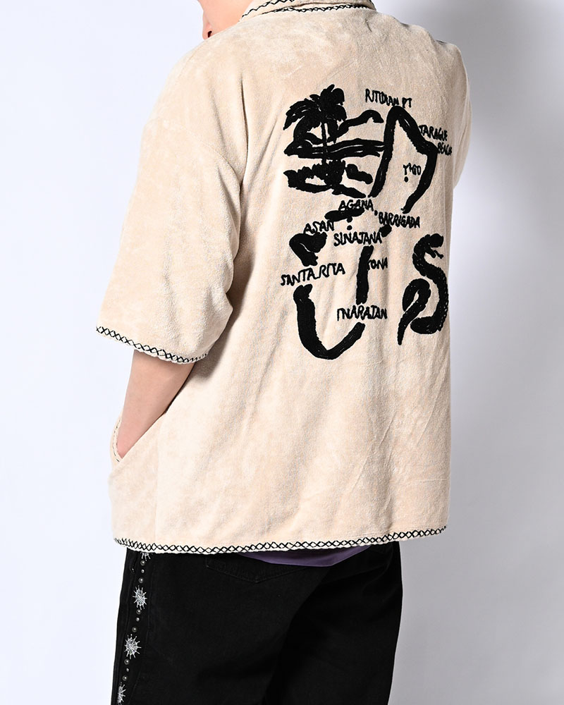 RESORT PILE PULLOVER SHIRT -NATURAL-