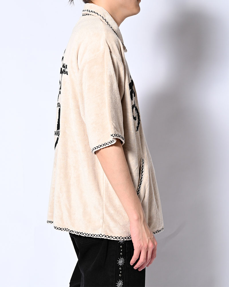 RESORT PILE PULLOVER SHIRT -NATURAL-