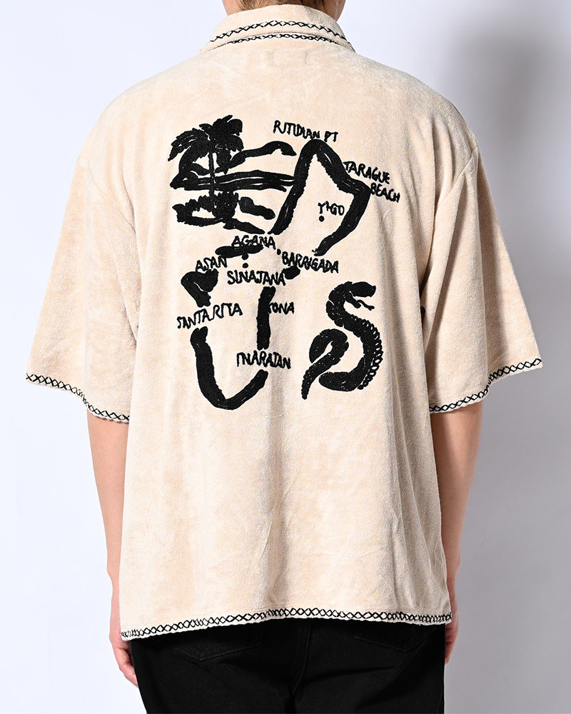 RESORT PILE PULLOVER SHIRT -NATURAL-