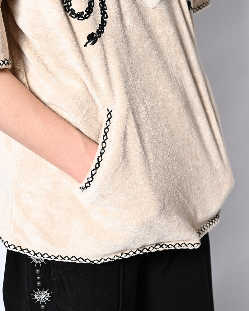 RESORT PILE PULLOVER SHIRT -NATURAL-