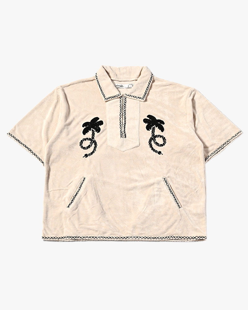 RESORT PILE PULLOVER SHIRT -NATURAL-