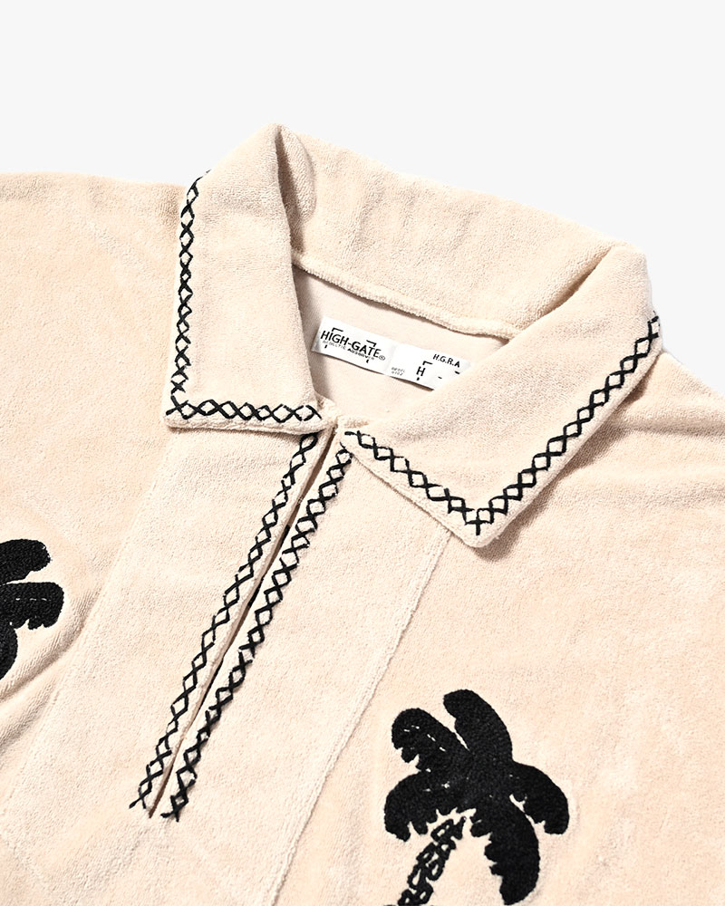 RESORT PILE PULLOVER SHIRT -NATURAL-