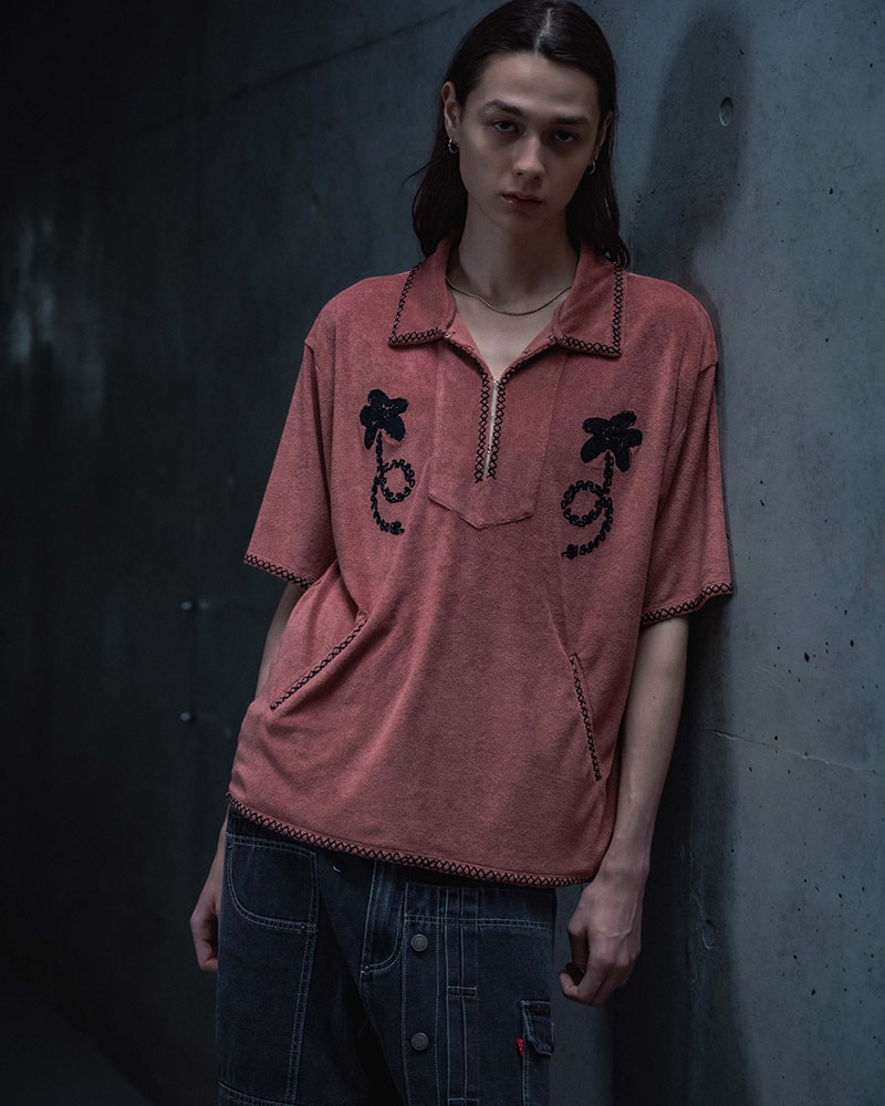 RESORT PILE PULLOVER SHIRT -NATURAL-