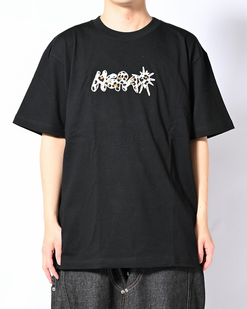UNCERTAIN LEOPARD TEE -BLACK-