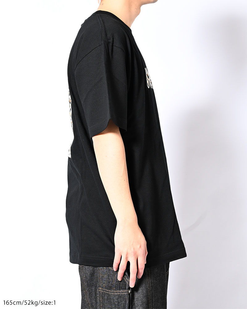 UNCERTAIN LEOPARD TEE -BLACK-