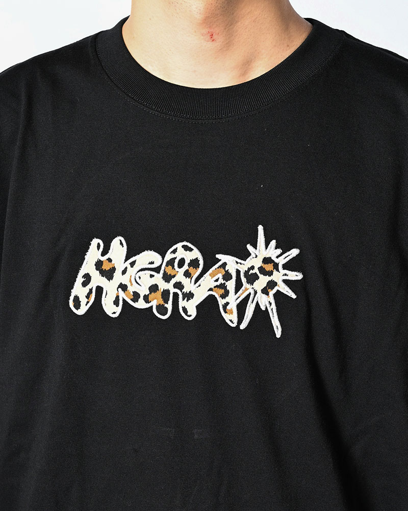 UNCERTAIN LEOPARD TEE -BLACK-