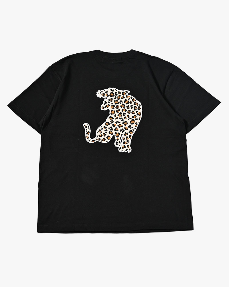 UNCERTAIN LEOPARD TEE -BLACK-