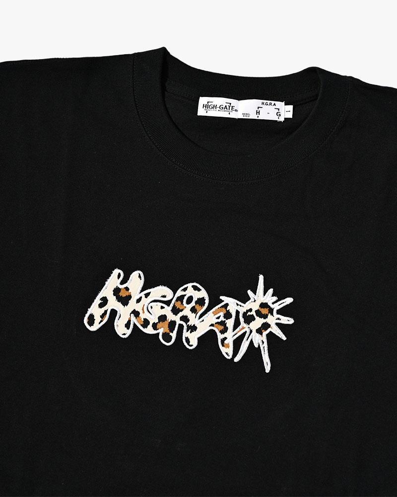 UNCERTAIN LEOPARD TEE -BLACK-