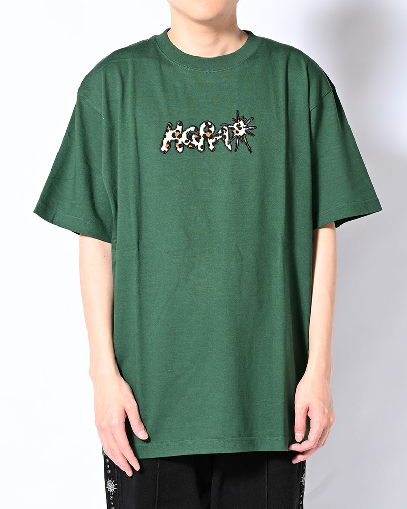 UNCERTAIN LEOPARD TEE -GREEN-