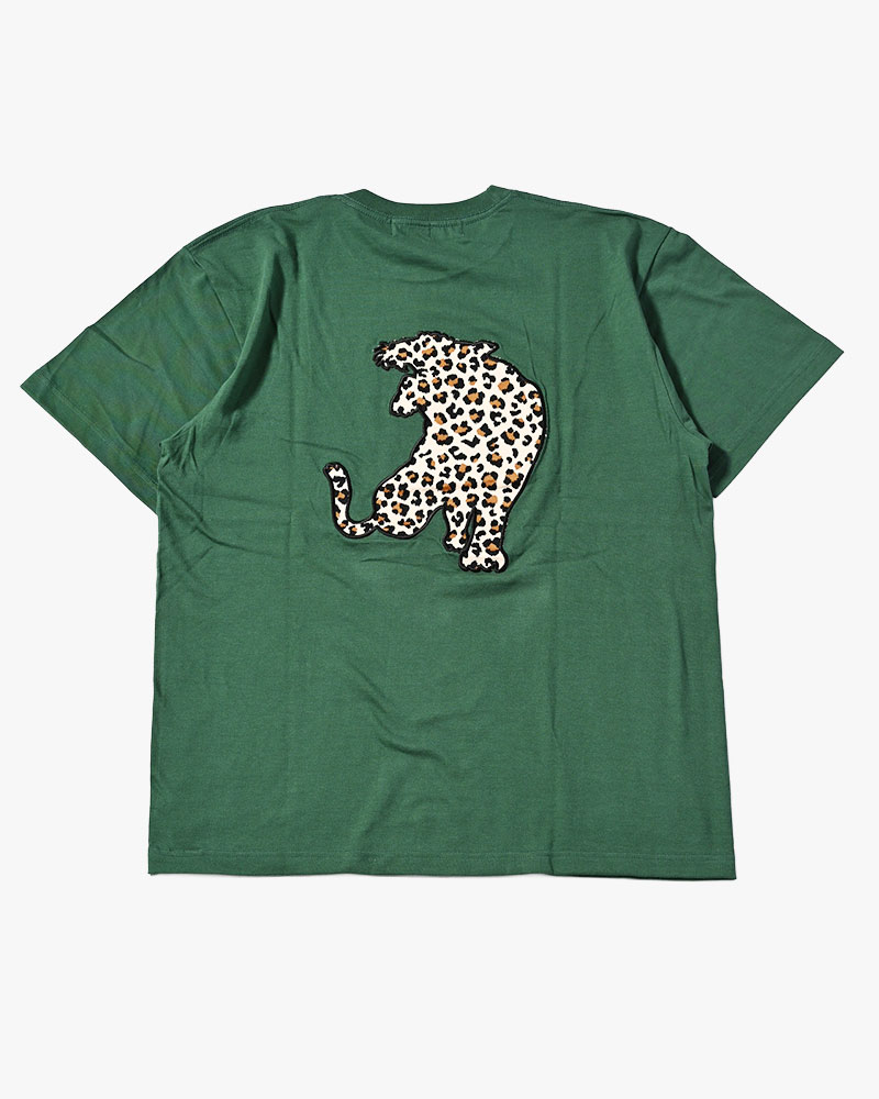 UNCERTAIN LEOPARD TEE -GREEN-