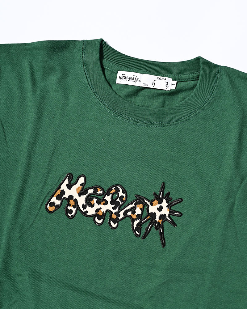 UNCERTAIN LEOPARD TEE -GREEN-