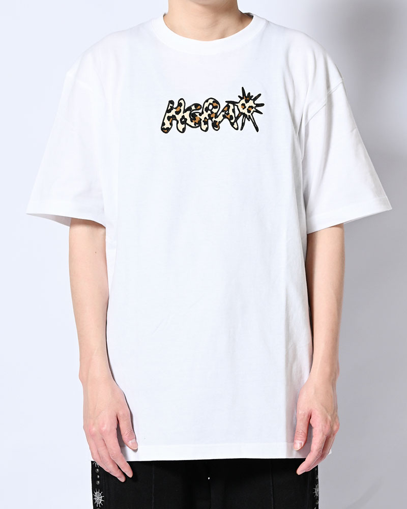 UNCERTAIN LEOPARD TEE -WHITE-