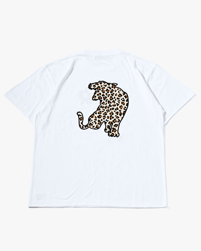 UNCERTAIN LEOPARD TEE -WHITE-