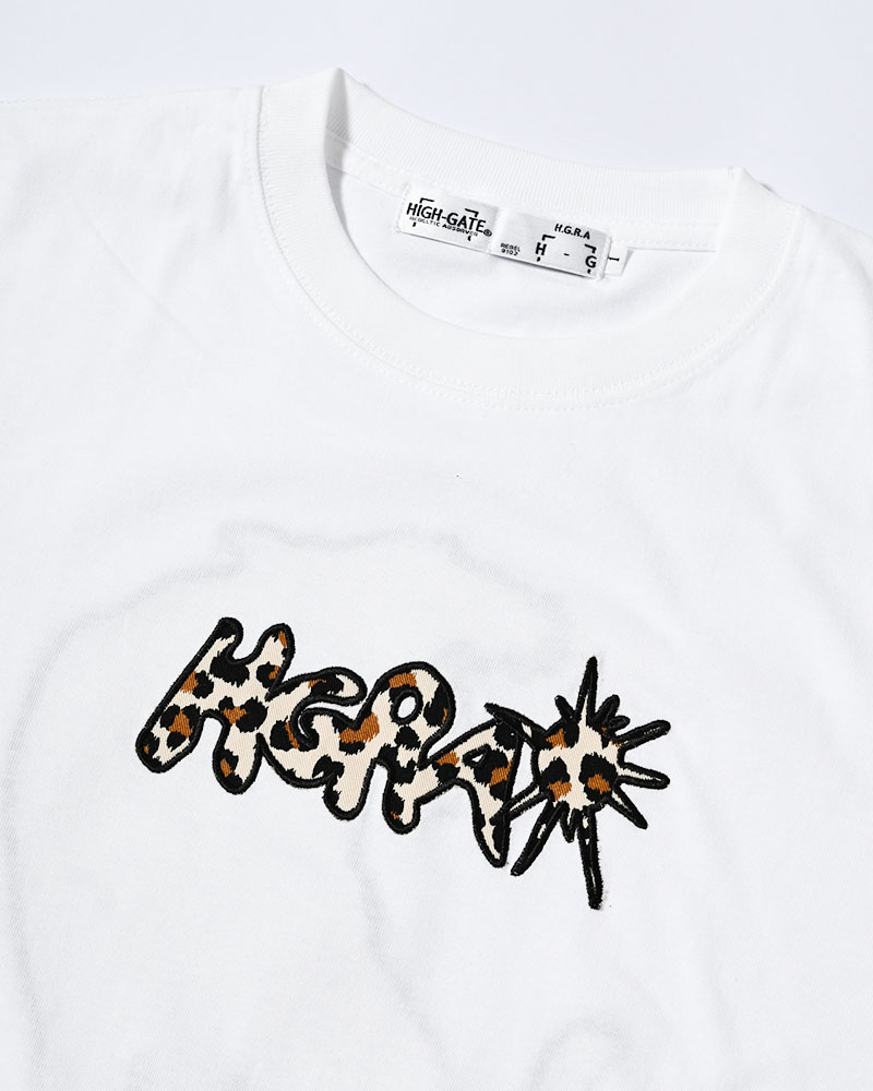 UNCERTAIN LEOPARD TEE -WHITE-