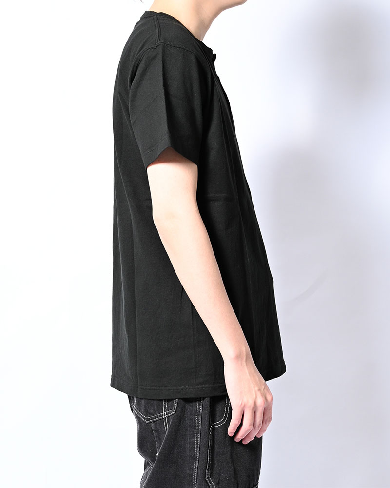 RETRO DEVIL HENRY NECK TEE -BLACK-