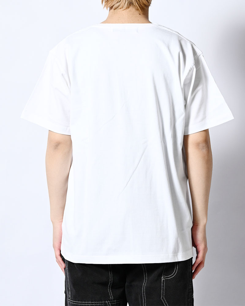 RETRO DEVIL HENRY NECK TEE -WHITE-