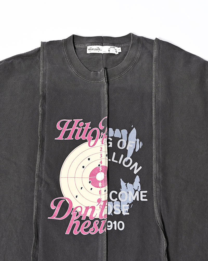 FADE SWITCHING TEE -BLACK-