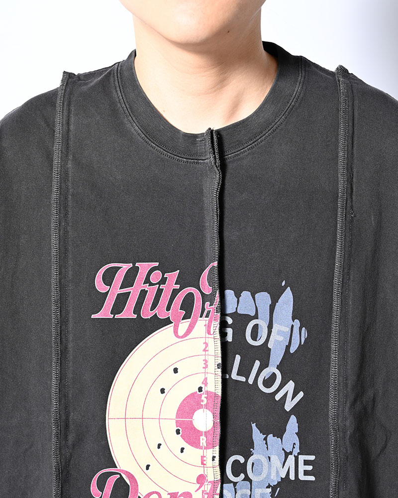 FADE SWITCHING TEE -BLACK-