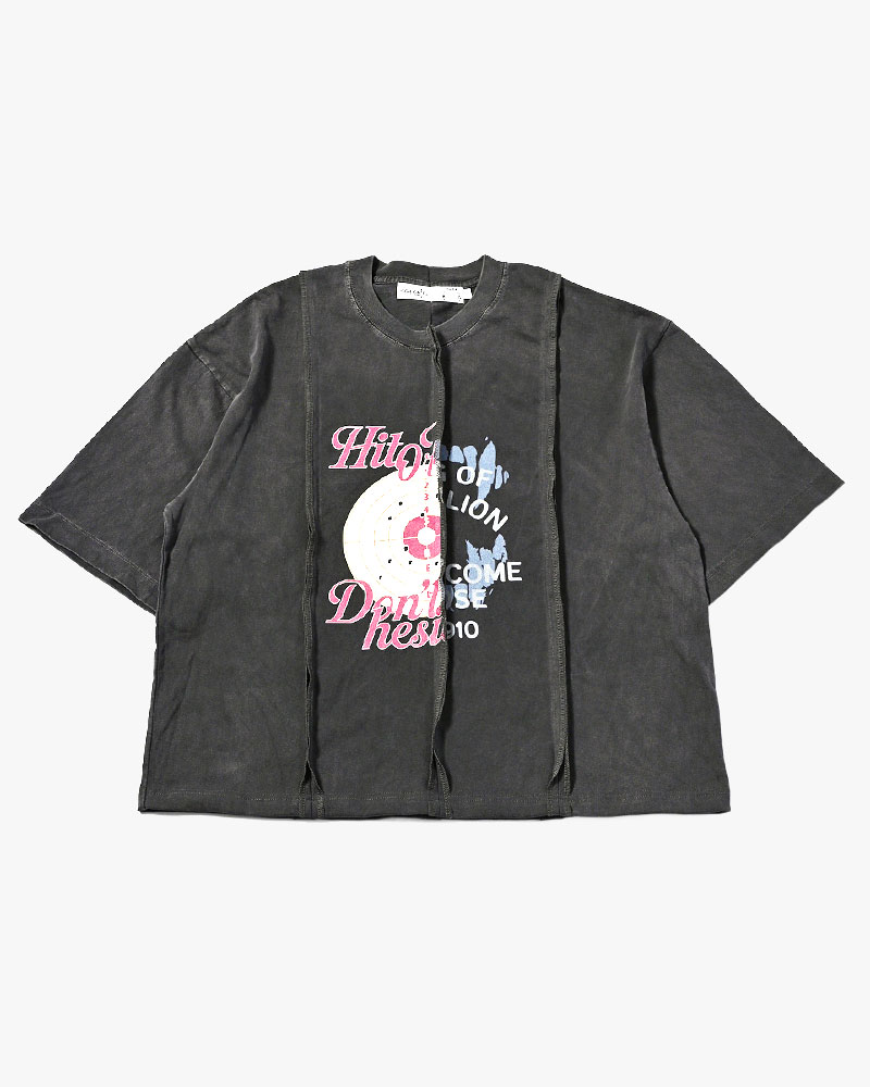 FADE SWITCHING TEE -BLACK-