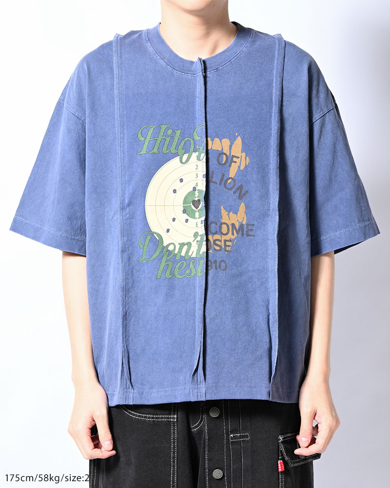 FADE SWITCHING TEE -BLUE-