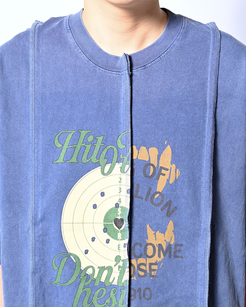 FADE SWITCHING TEE -BLUE-