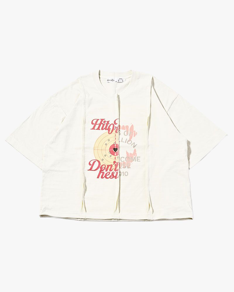 FADE SWITCHING TEE -OFF WHITE-