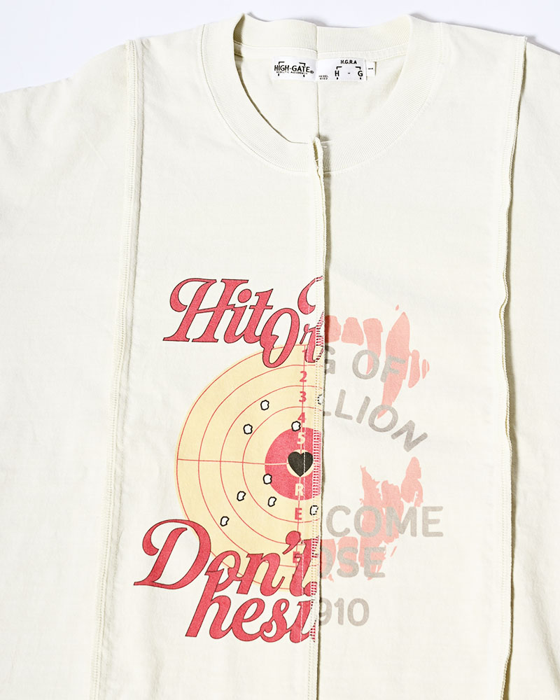 FADE SWITCHING TEE -OFF WHITE-