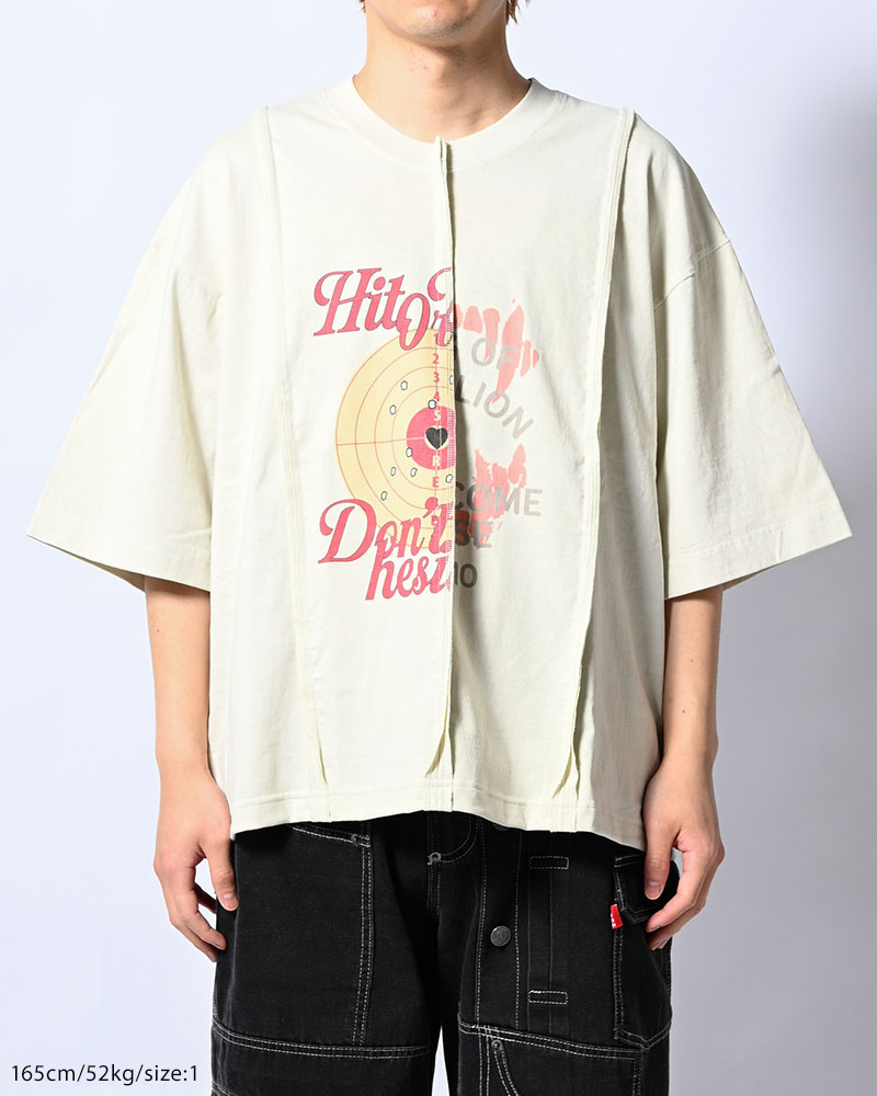 FADE SWITCHING TEE -OFF WHITE-